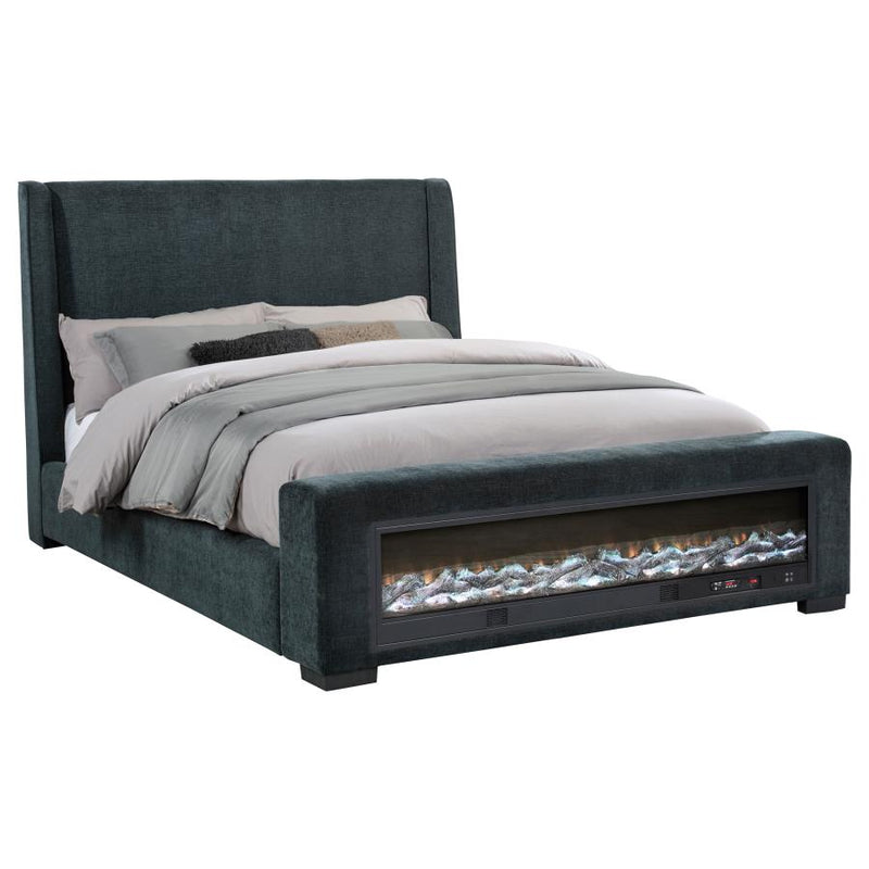 Preston Upholstered Audio Flame Visualizer Bed