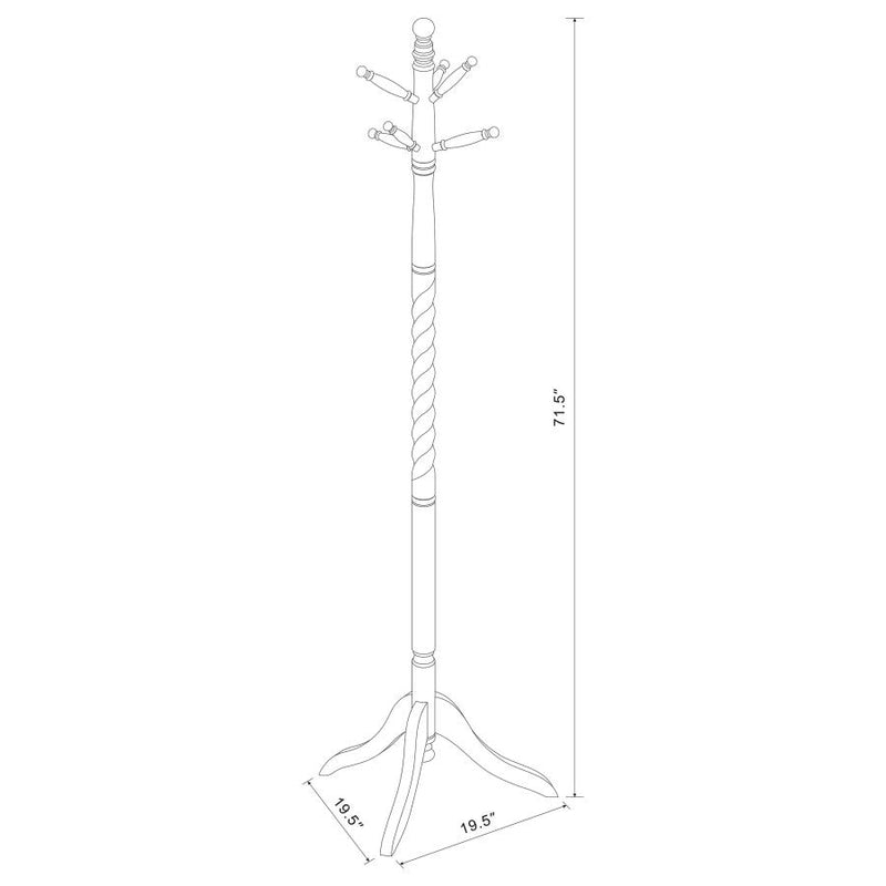 Riona 6 Hook Freestanding Wood Coat Rack Hat Hanger