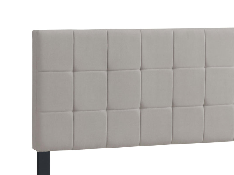 Cama Fairfield tapizada con paneles, beige