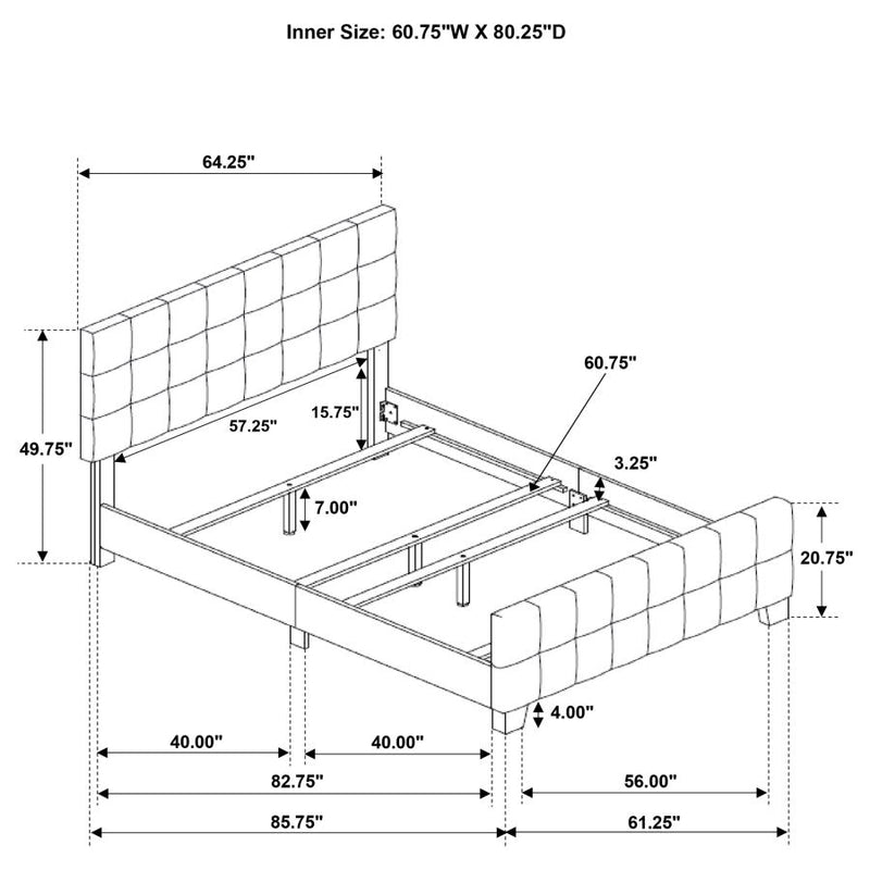 Fairfield Upholstered Panel Bed