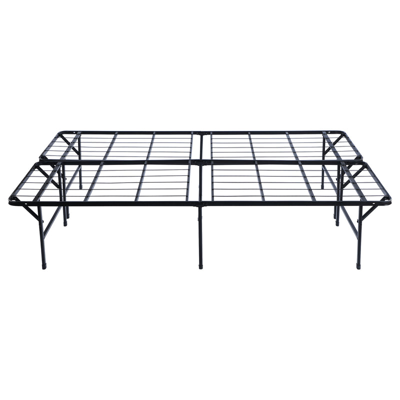 Base de cama tipo plataforma con soporte metálico para colchón Mabel
