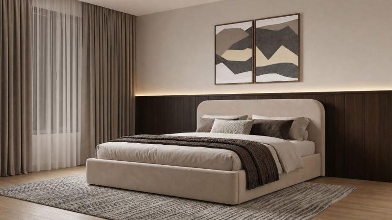 Anders Upholstered Storage Lift Platform Bed