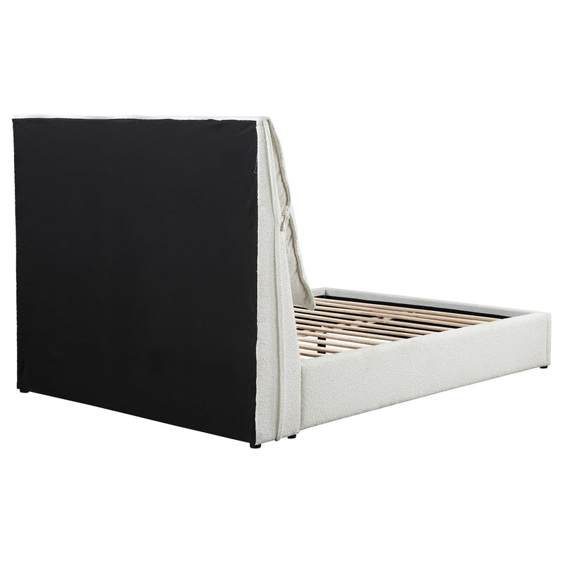 Gwendoline Cama Queen Tapizada Blanca