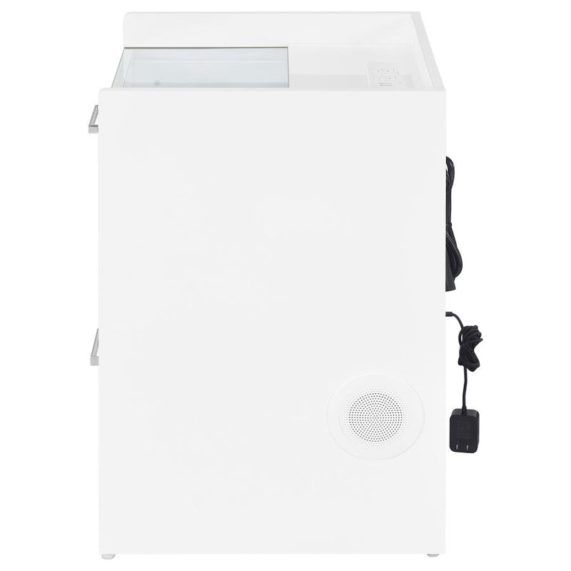 Furda 2-drawer LED Nightstand Bedside Table with Speaker