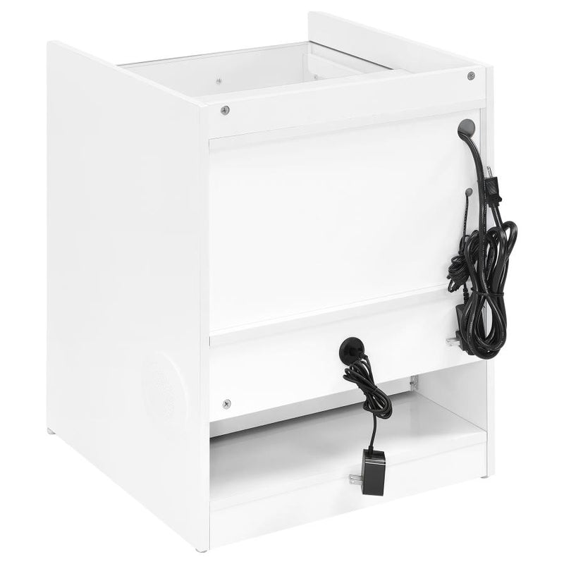 Furda 2-drawer LED Nightstand Bedside Table with Speaker
