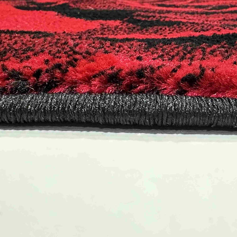 ROSES Design 307 Grey-Red 5x8 (5'2x7'5")"