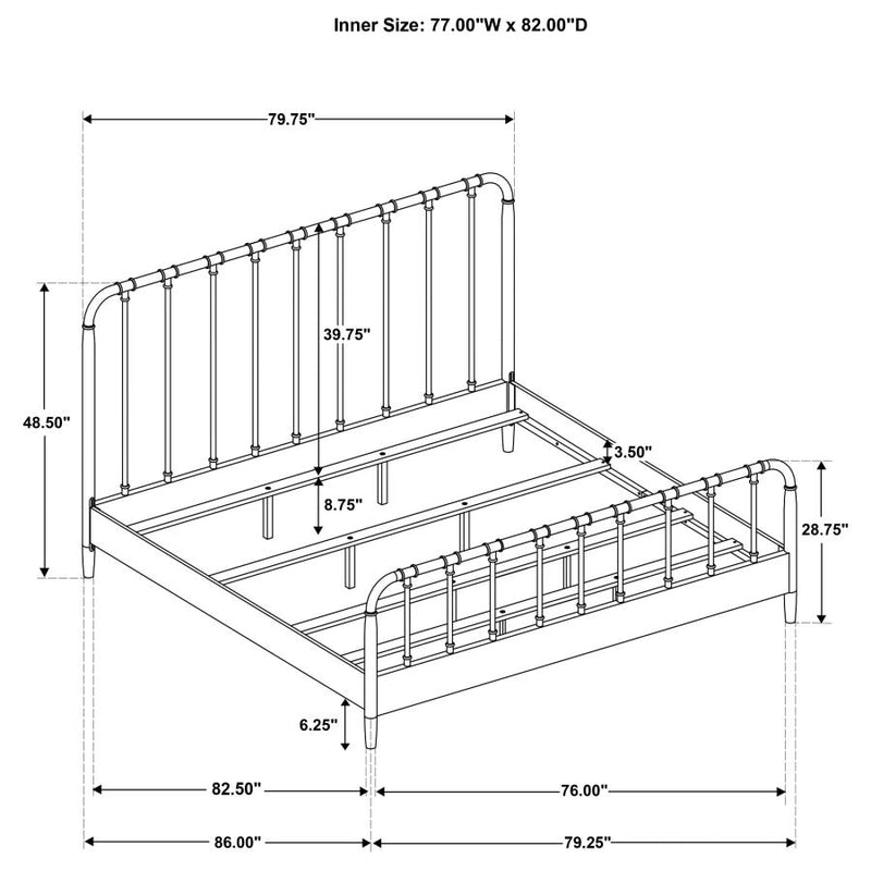 Rocco All Wood Water Pipe Open Frame Bed