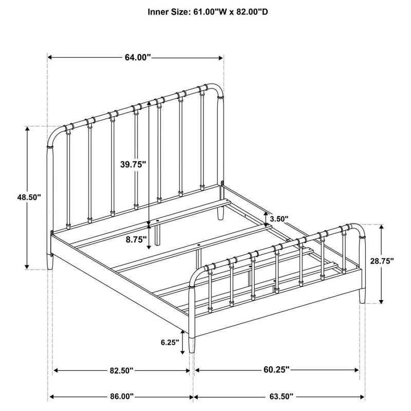 Rocco All Wood Water Pipe Open Frame Bed