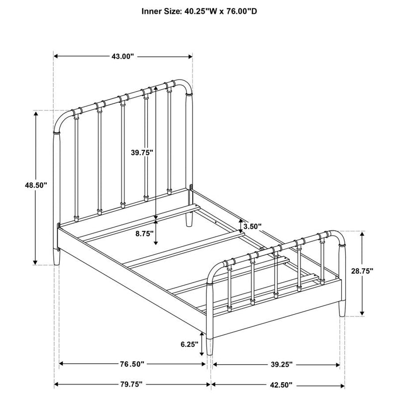 Rocco All Wood Water Pipe Open Frame Bed