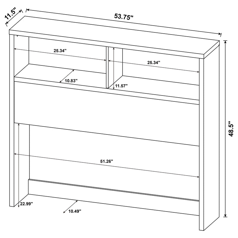 Westpark 49-inch Bookcase Headboard