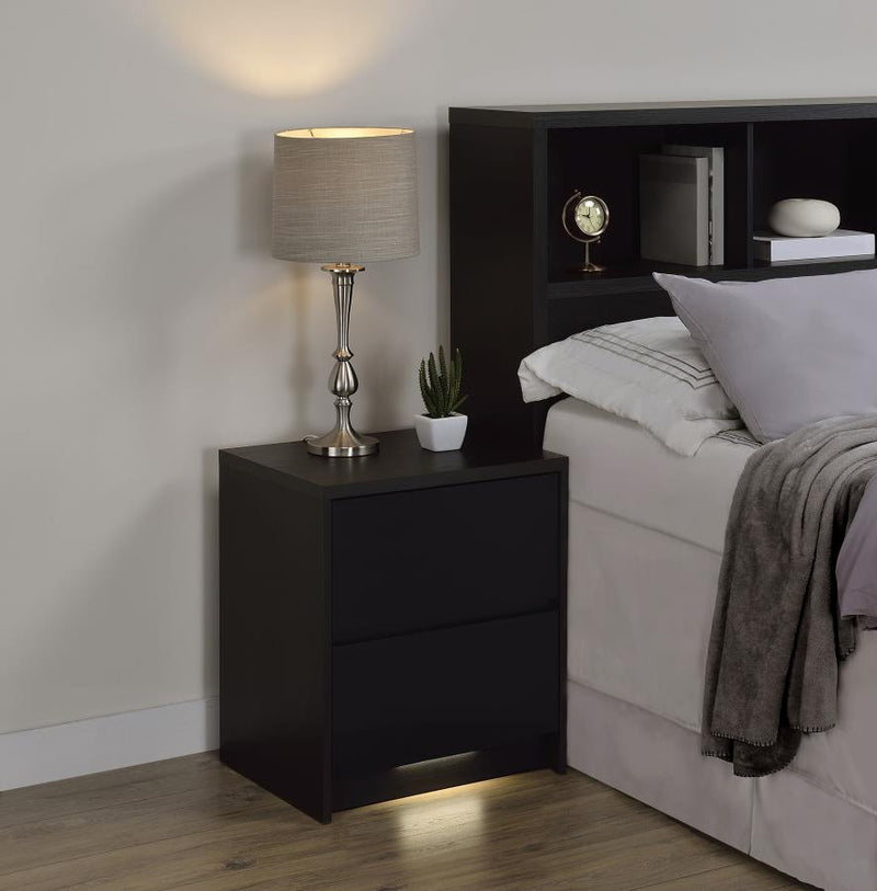Westpark 2-drawer Nightstand LED Lights and USB