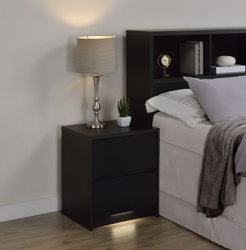 Mesita de noche Westpark de 2 cajones con luces LED y USB