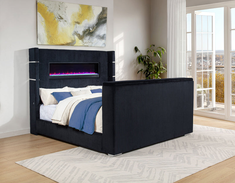 Tisdall Flame Visualizer Wingback TV Bed