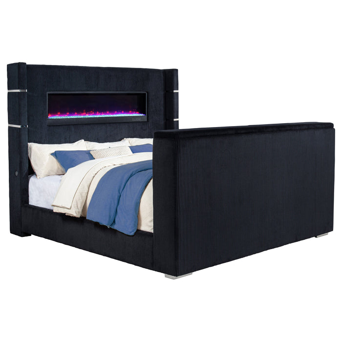 Tisdall Flame Visualizer Wingback TV Bed