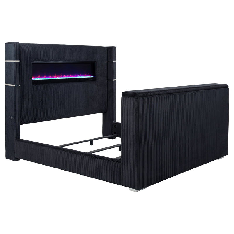 Tisdall Flame Visualizer Wingback TV Bed