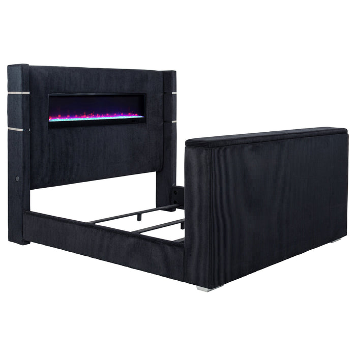 Tisdall Flame Visualizer Wingback TV Bed