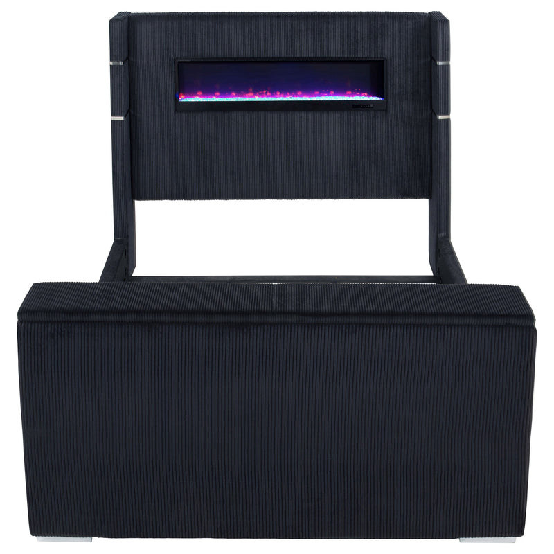 Tisdall Flame Visualizer Wingback TV Bed