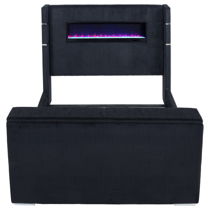 Tisdall Flame Visualizer Wingback TV Bed