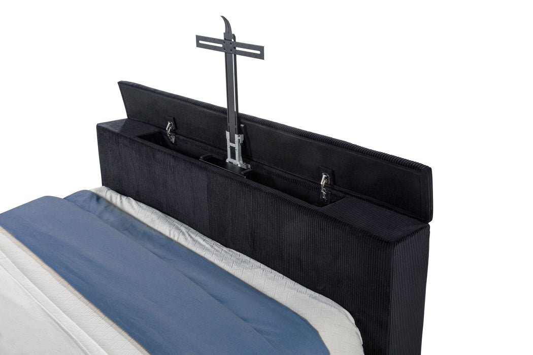 Tisdall Flame Visualizer Wingback TV Bed