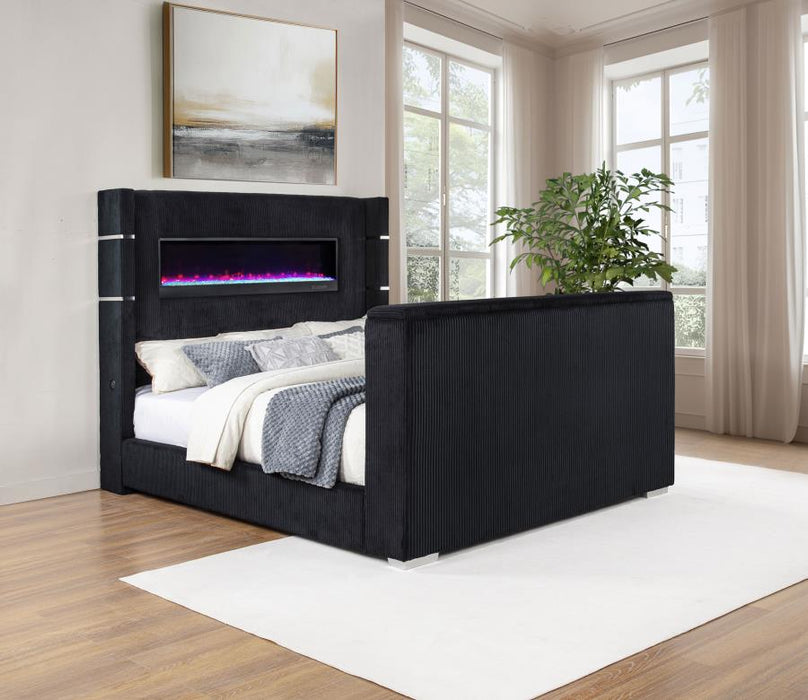 Tisdall Flame Visualizer Wingback TV Bed