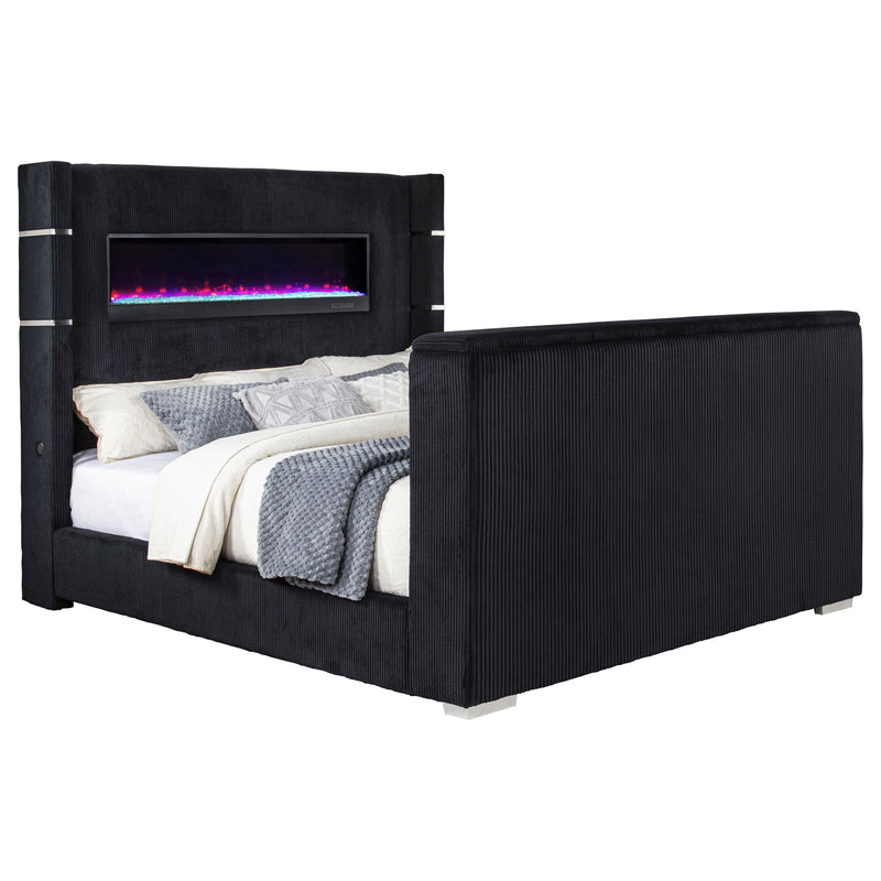 Tisdall Flame Visualizer Wingback TV Bed
