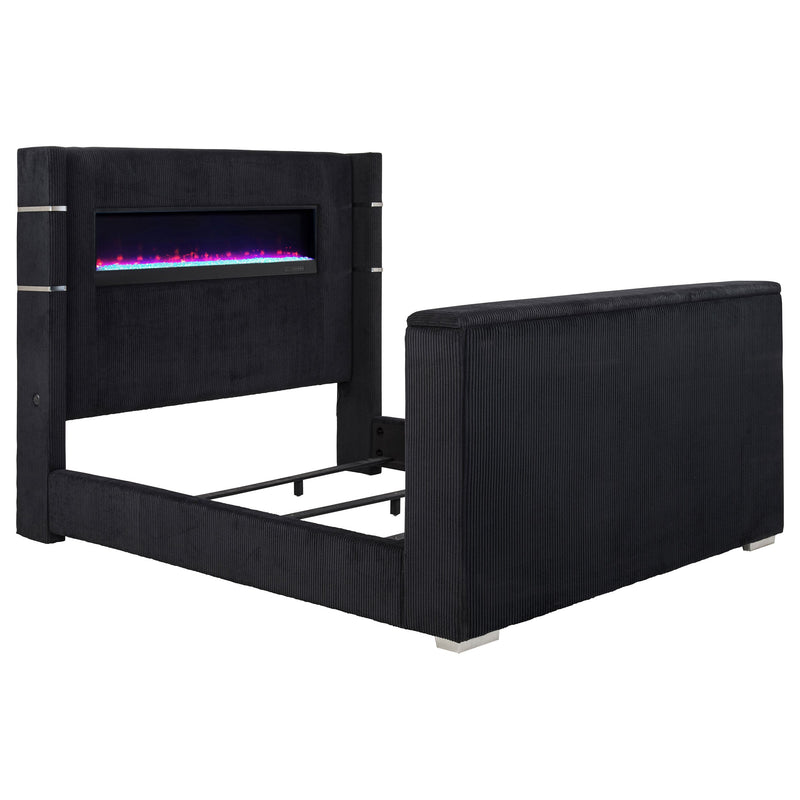 Tisdall Flame Visualizer Wingback TV Bed