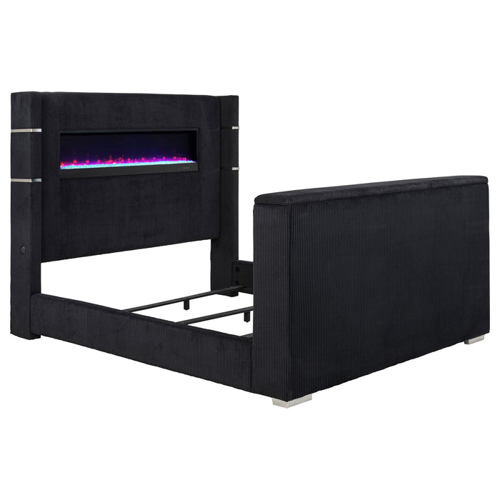 Tisdall Flame Visualizer Wingback TV Bed