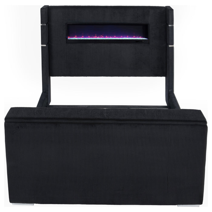 Tisdall Flame Visualizer Wingback TV Bed