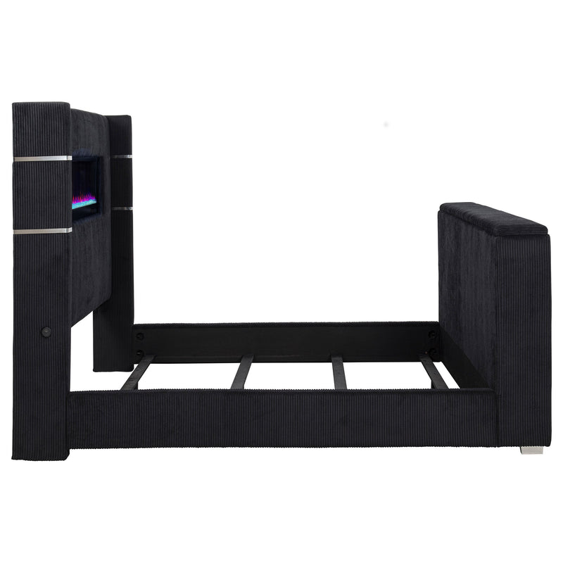 Tisdall Flame Visualizer Wingback TV Bed