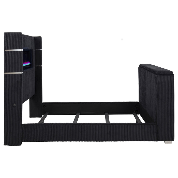 Tisdall Flame Visualizer Wingback TV Bed