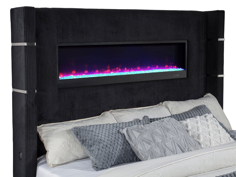 Tisdall Flame Visualizer Wingback TV Bed