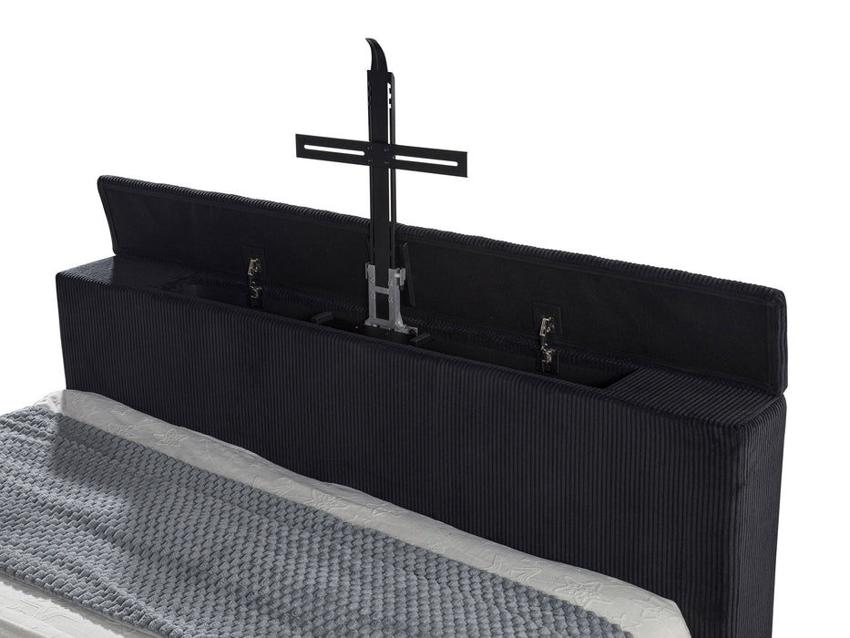 Tisdall Flame Visualizer Wingback TV Bed