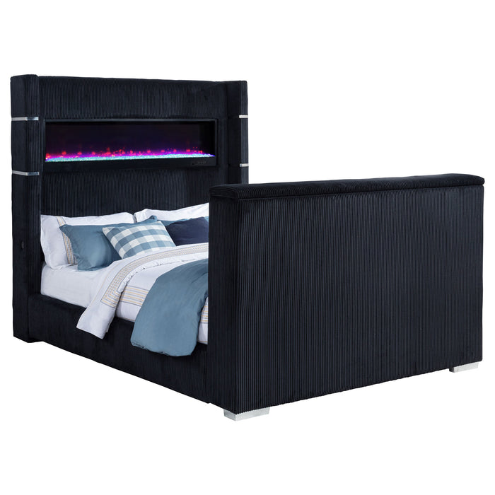 Tisdall Flame Visualizer Wingback TV Bed