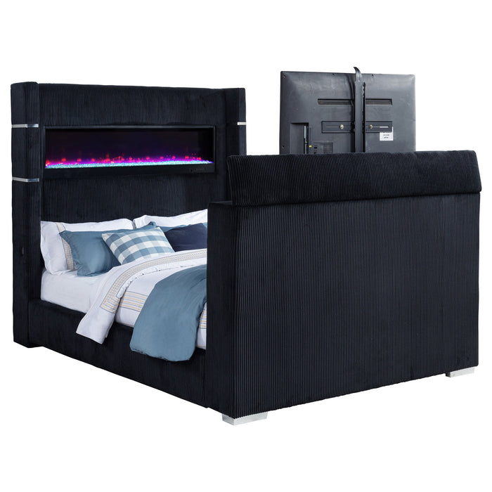 Tisdall Flame Visualizer Wingback TV Bed