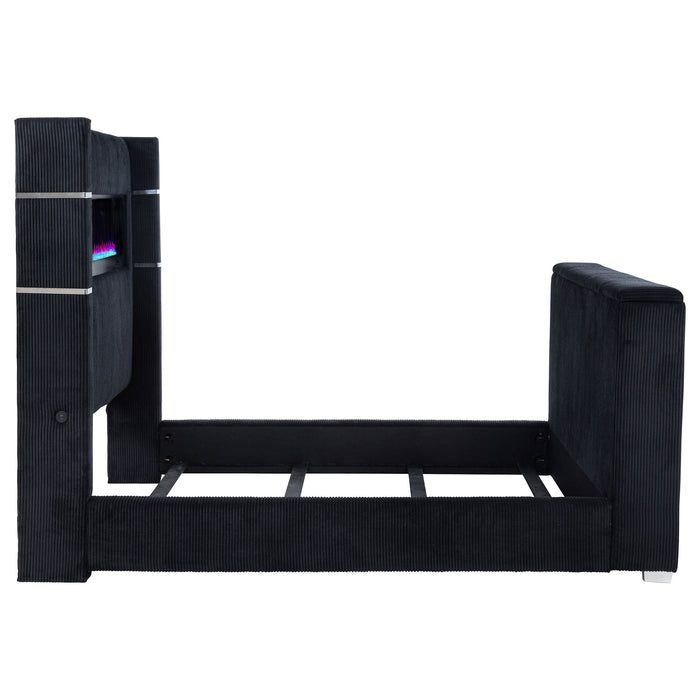 Tisdall Flame Visualizer Wingback TV Bed