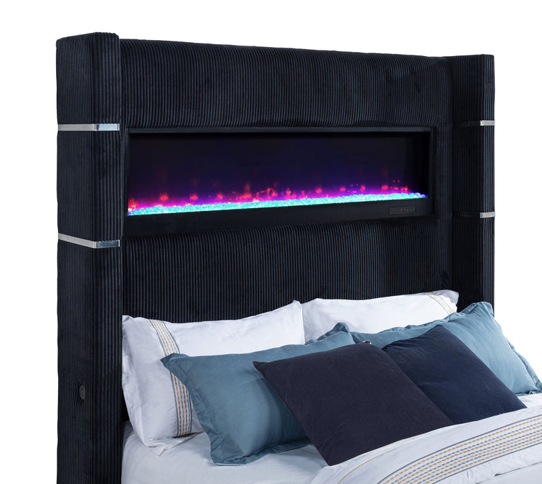 Tisdall Flame Visualizer Wingback TV Bed