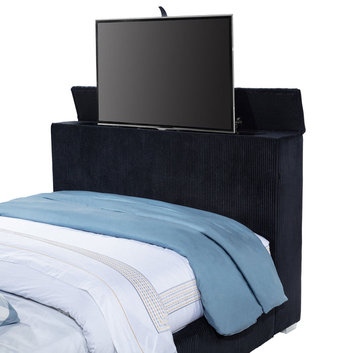 Tisdall Flame Visualizer Wingback TV Bed