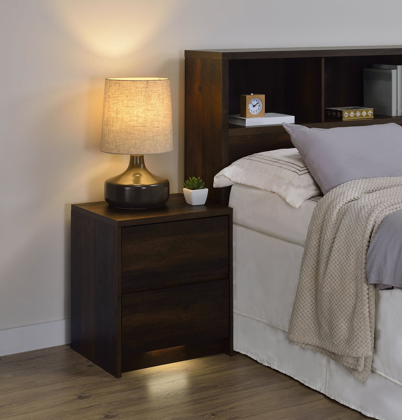Mesita de noche Westpark de 2 cajones con luces LED y USB