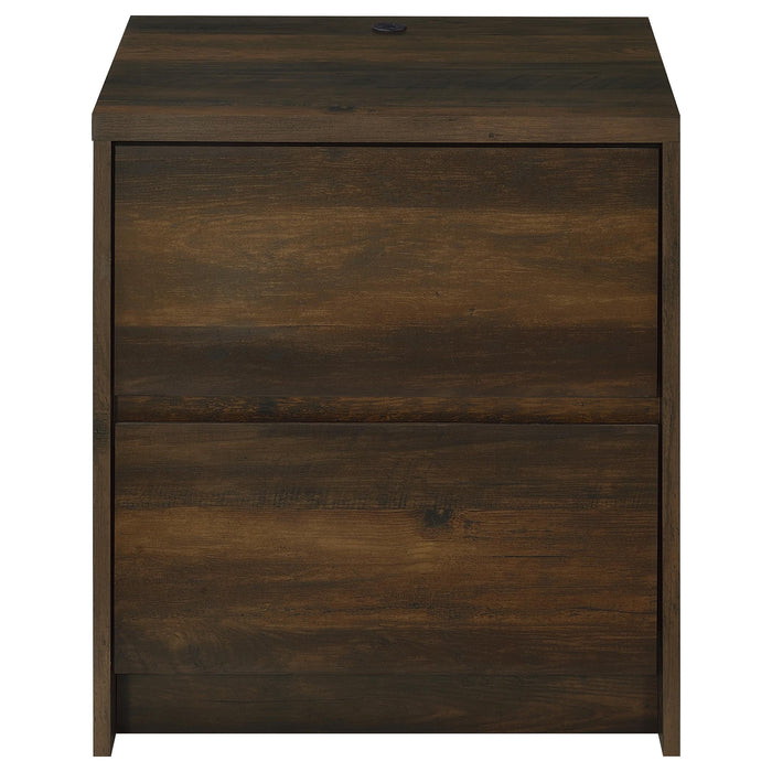 Westpark 2-drawer Nightstand LED Lights and USB Black