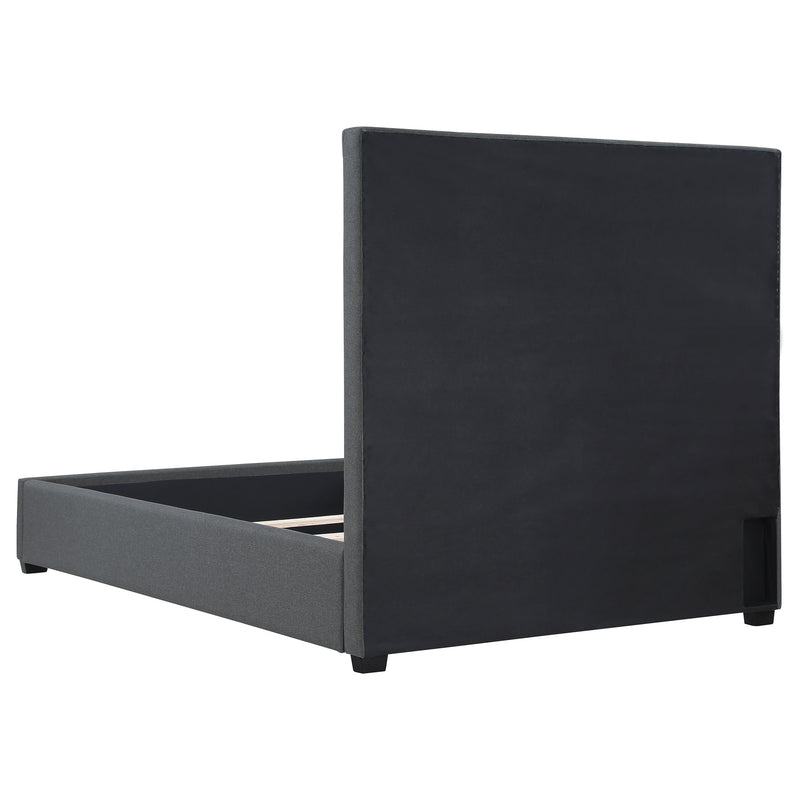 Cama tapizada con paneles Bowfield, color carbón