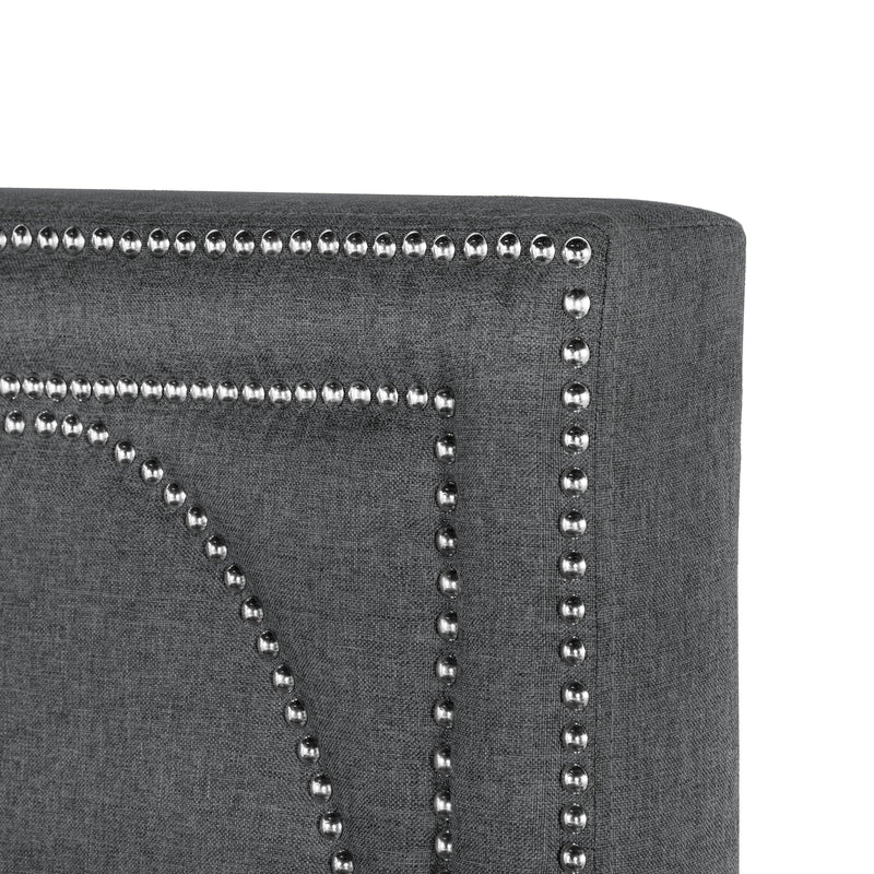 Cama tapizada con paneles Bowfield, color carbón