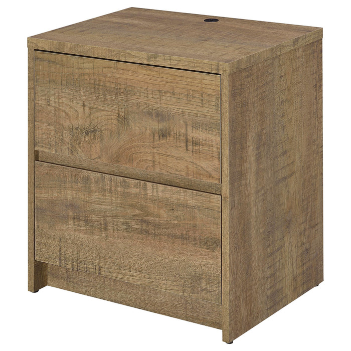 Westpark 2-drawer Nightstand LED Lights and USB Black