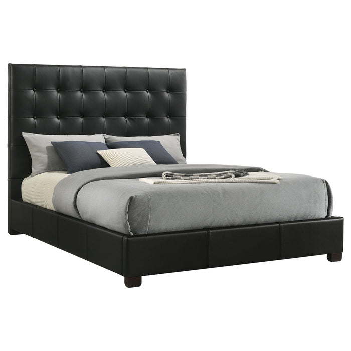 Medley Genuine Leather Panel Platform Bed