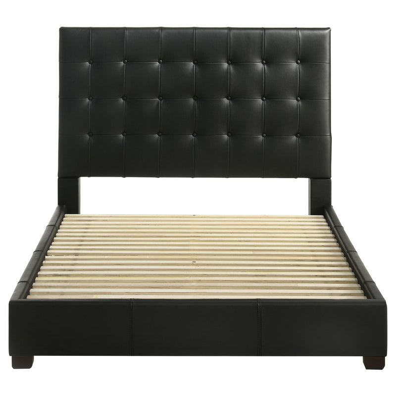 Medley Genuine Leather Panel Platform Bed