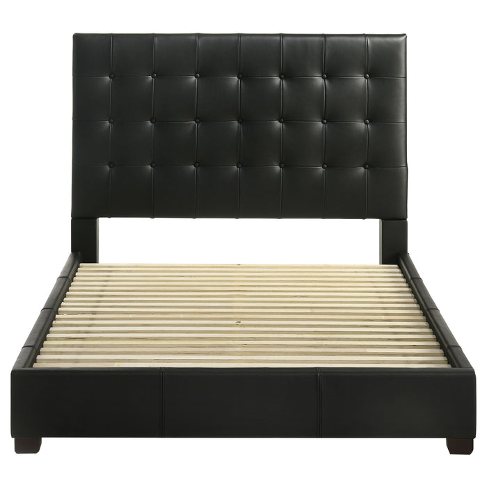 Medley Genuine Leather Panel Platform Bed
