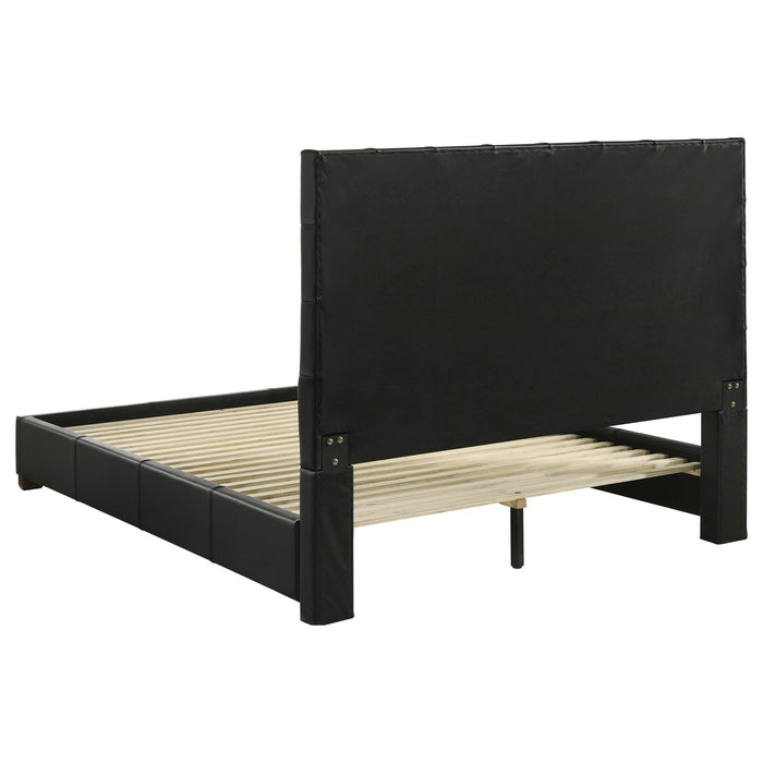 Medley Genuine Leather Panel Platform Bed