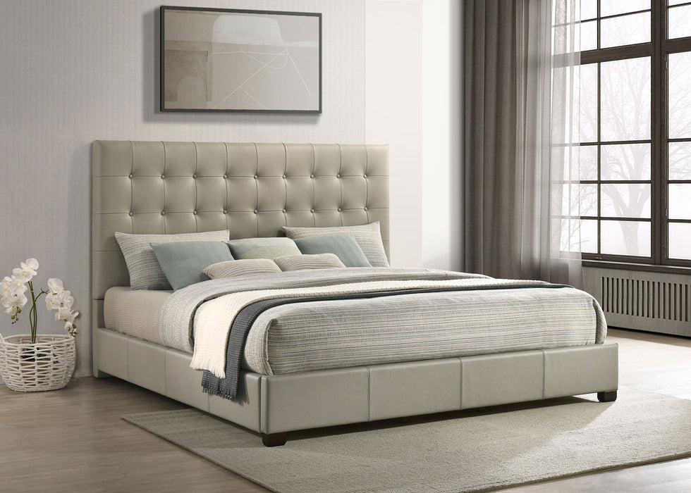 Medley Genuine Leather Panel Platform Bed