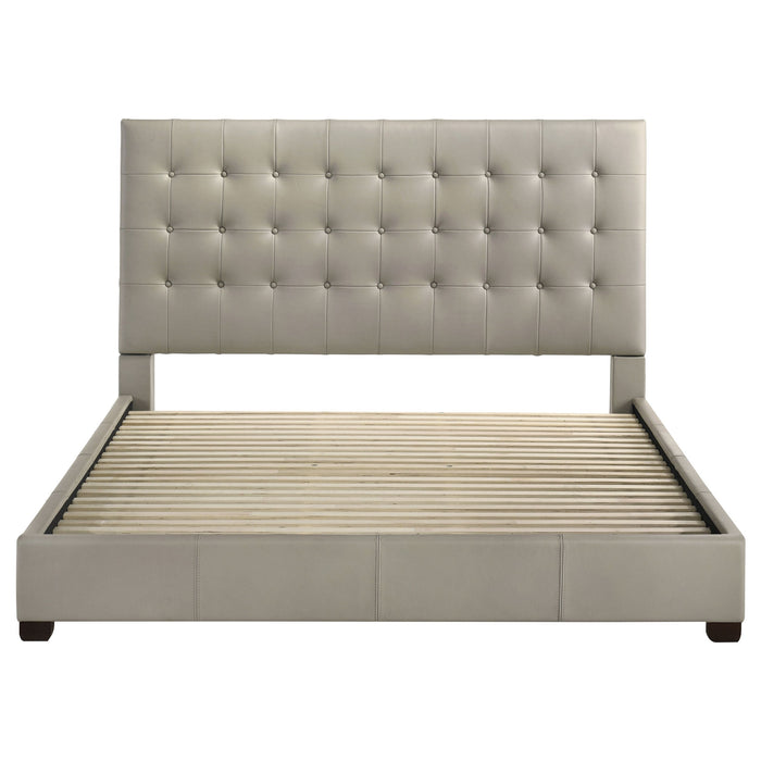 Medley Genuine Leather Panel Platform Bed