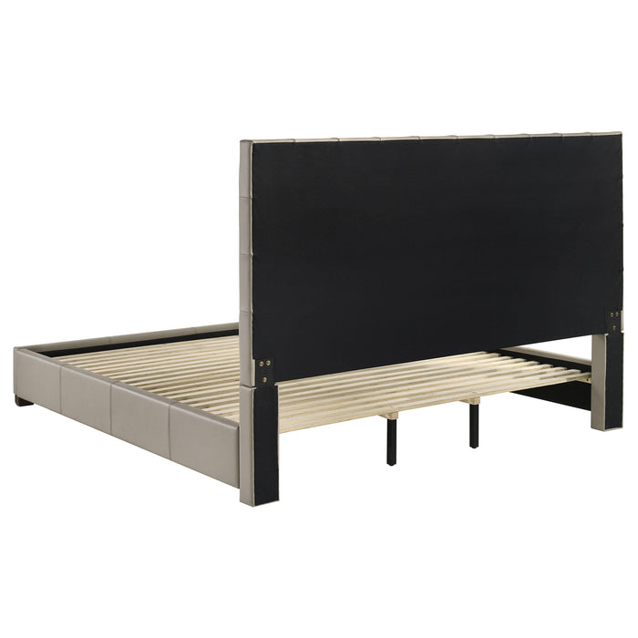 Medley Genuine Leather Panel Platform Bed