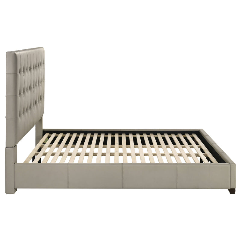 Medley Genuine Leather Panel Platform Bed